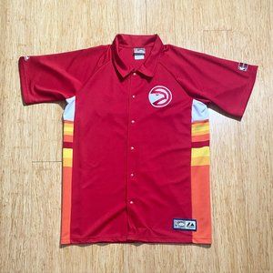 Vintage Atlanta Hawks 80s Throwback Warmup Button Up